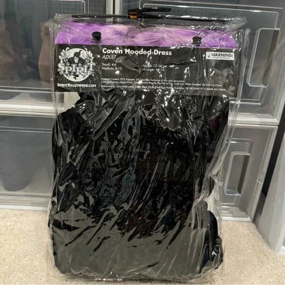 Coven Hooded Dress Costume Size Small 4-6 - Picture 6 of 6